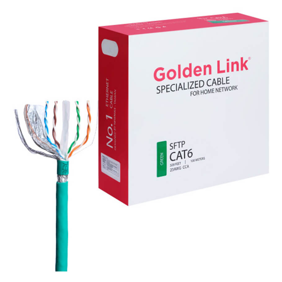 Cáp mạng Cat6 SFTP Golden Link TW1104-100 (100m)